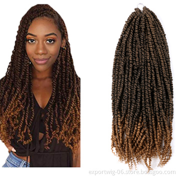Wholesale Pretwisted Passion Twist Crochet Hair Extension Jumbo Braiding Synthetic Crochet Hair Pre Looped